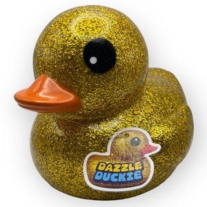NEW Dazzle Duckie Ja-Ru 6" Large Sparkle Glitter Duck Gold Glitter Brand